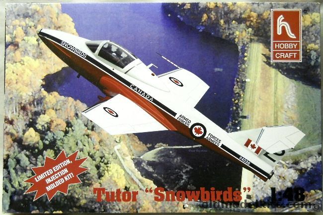 Hobby Craft 1/48 Canadair CT-114 Tutor Snowbirds - With JBOT Decals, HC1426 plastic model kit